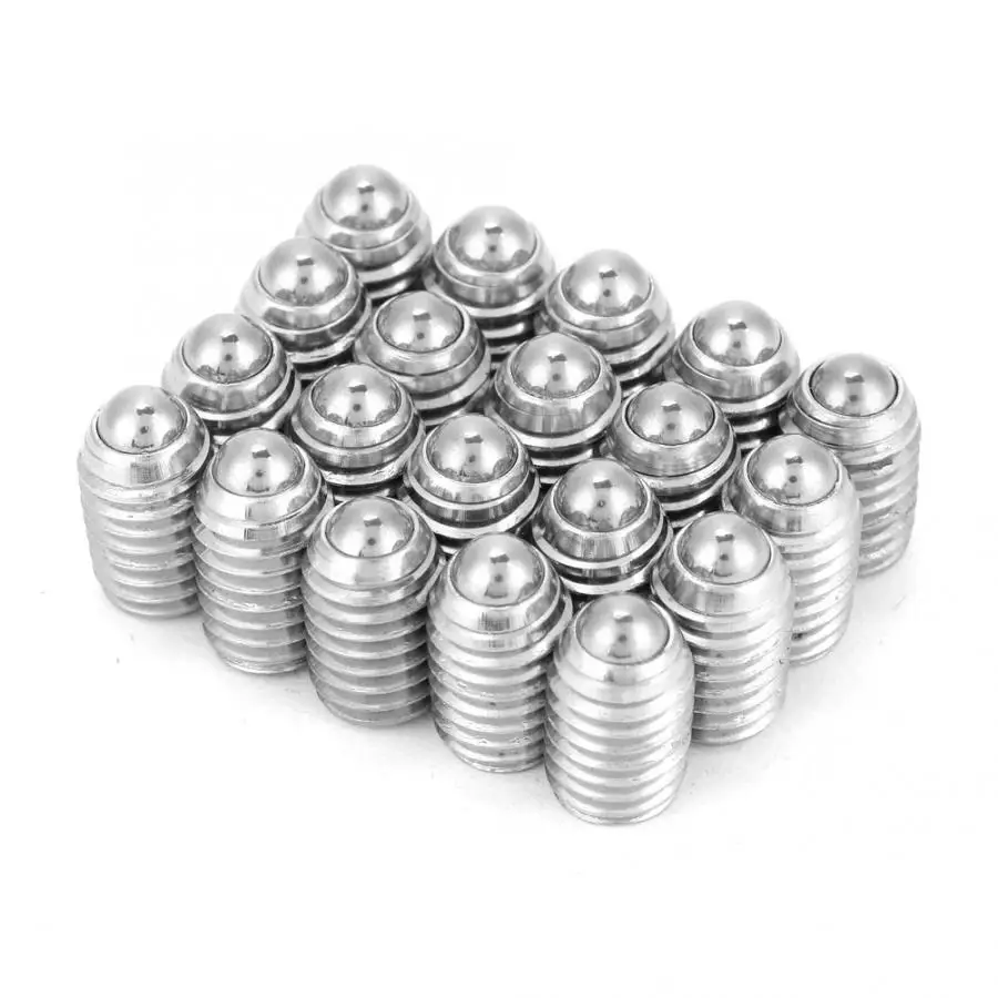 

20Pcs M8 Stainless Steel Stainless Steel Screws Thread Hex Socket Spring Ball Plunger Screw Made Of Stainless Steel Material