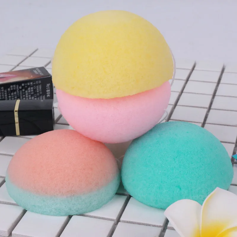 1pcs Natural Konjac Sponge Facial Exfoliator Wash Cleansing Cosmetic Puff Flutter Sponge Skin Care Cleanser Tools Cosmetic Puff