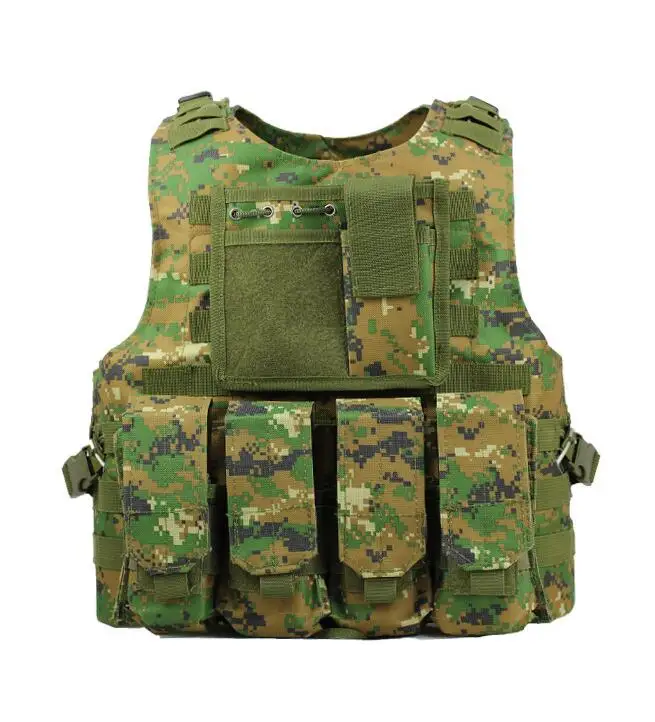 711D Molle армейский боевой тактический жилет солдат США Военная форма Камуфляжный жилет мужской Карманный Пейнтбол страйкбол нейлоновый жилет - Цвет: OD