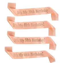 Aliexpress - 1Pcs It’s My 16th 18th 21st 30th 40th 50th 60th happy Birthday Women Adult Birthday Party Satin Sash Anniversary Decoration