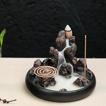 

Incensory Buddha Incense Cones Ceramic Censer Incense Holder Burner Zen Backflow Incense Burner Smoke M $
