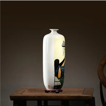 

YILUNXI ceramic vase decoration flower arrangement hand-painted living room home dried flower desktop large high creative craft