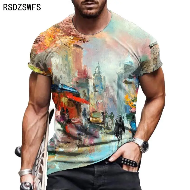 Mans-T-Shirt-2021-Summer-Oversized-New-Retro-Style-Short-Sleeve-Men-s ...