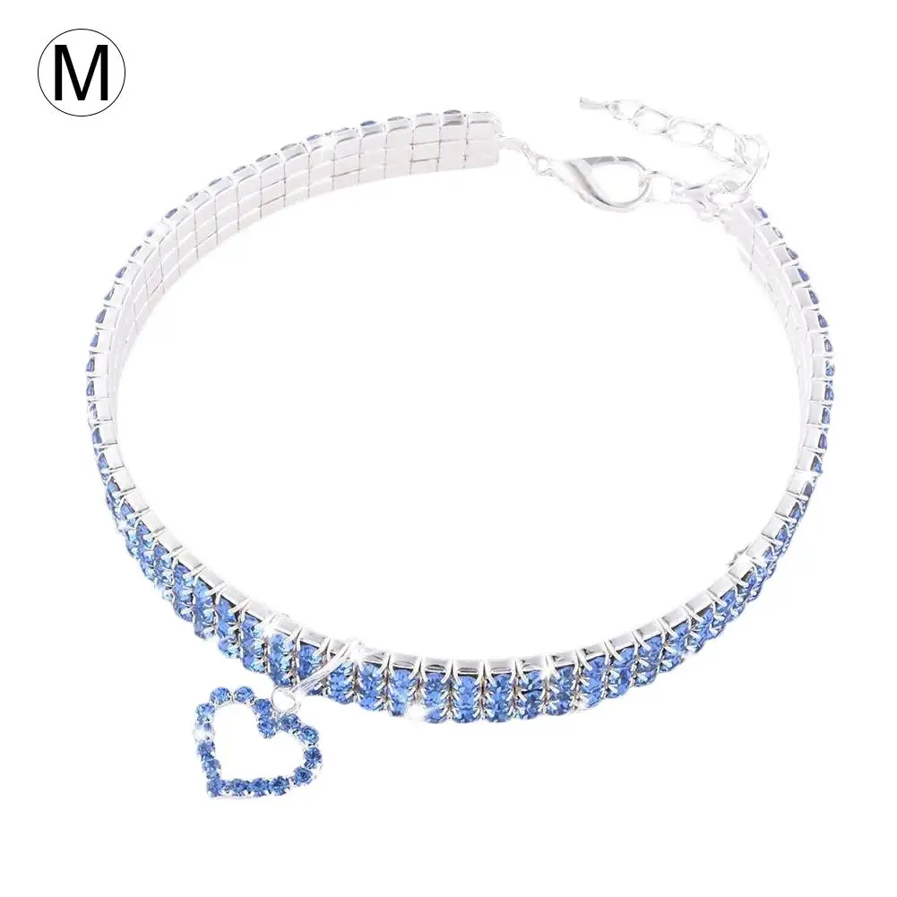 Ожерелье для маленькой собачки Wakeu Стразы Bling Ошейники с костяной подвеской