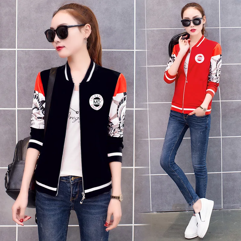 Promo 2019 New Style Spring And Autumn Coat Slim Fit Long Sleeve Casual Jacket Short Coat Women's