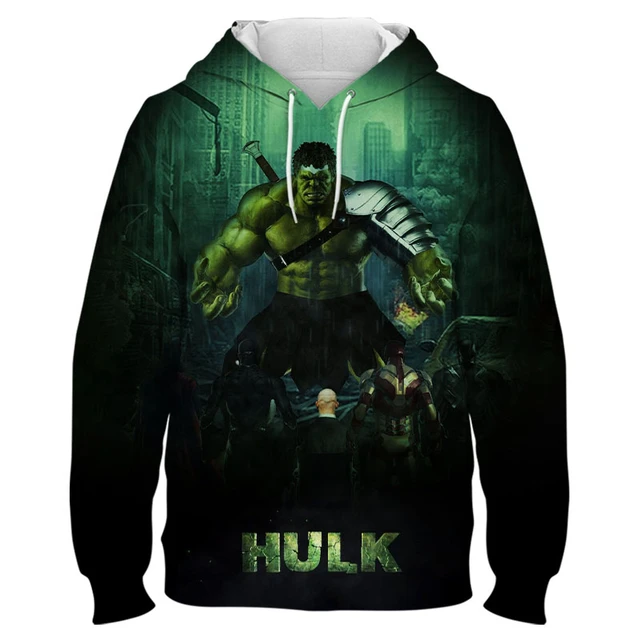 Sudadera con capucha de Marvel para con estampado 3D Bruce Hulk, ropa de