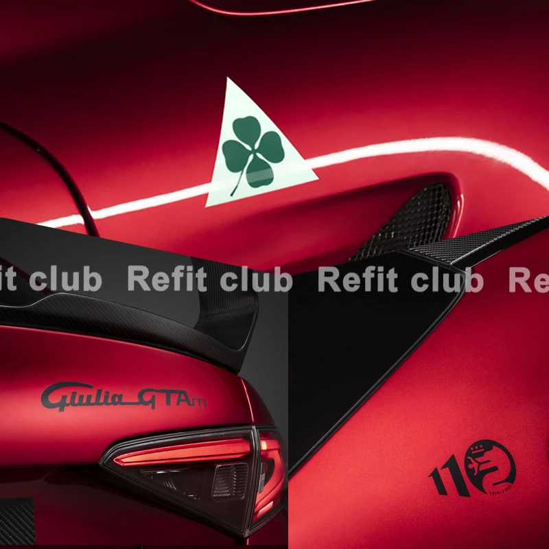 Pegatinas Guirnalda Decorativas Para Alfa Romeo Giulia/Stelvio - Vinilo, Negro, Fácil Instalación, Exterior/interior