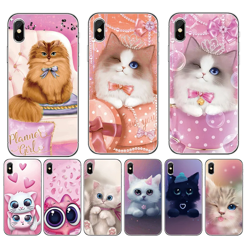Чехол для Wiko Y80 Y70 Y60 Y50 View 4 3 lite 3pro sunny4 plus lenny4 max Lovely cats Мягкий ТПУ силиконовый чехол