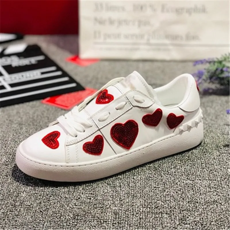 Эспадрильи; женские кроссовки; женская обувь на шнуровке; chaussures femme; повседневная женская обувь на низком каблуке; Zapatos De Mujer; Женская обувь в форме сердца