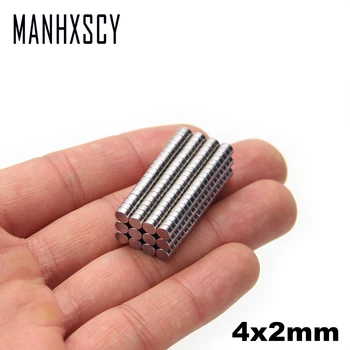 

200pcs Neodymium N35 Dia 4mm X 2mm Strong Magnets Tiny Disc NdFeB Rare Earth For Crafts Models Fridge Sticking magnet 4x2mm