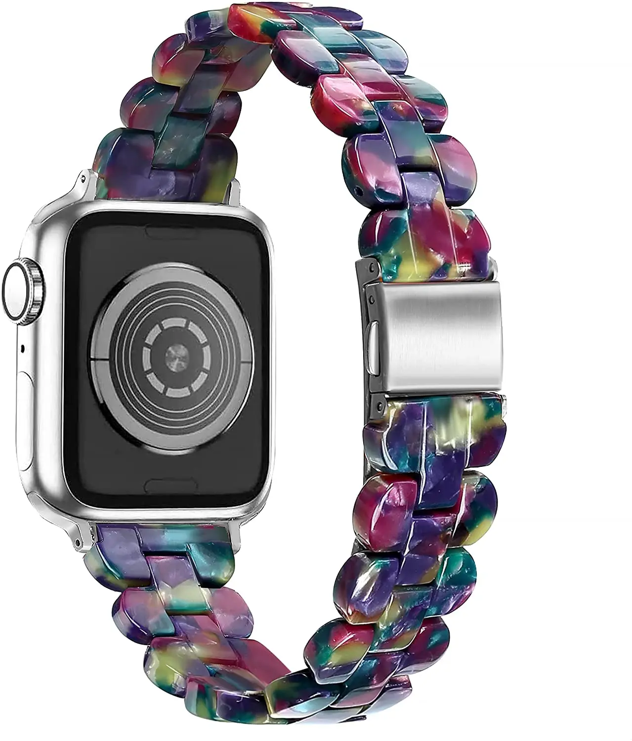 Lane And Lucia Mod Rainbow 38mm/40mm Black Apple Watch Band