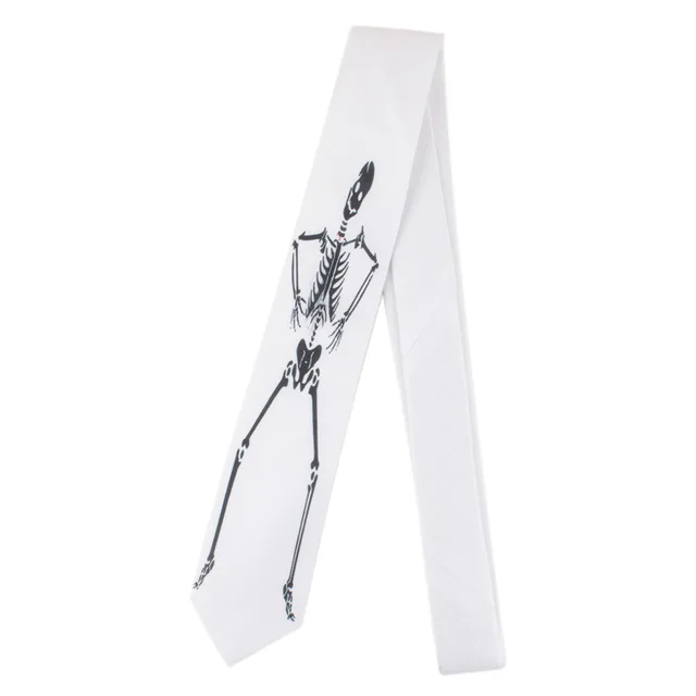 Men's Printed Tie Casual Banquet Suit Shirt Accessories Yarn-dyed Polyester Silk White Fine Novelty Landscape Painting Necktie 211092