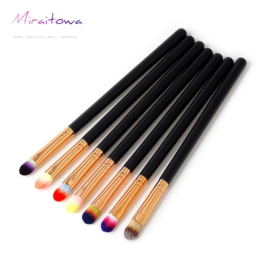 

Single Cosmetic Brush Cosmetic Tool Small Concealer Brush Black Wood Silver Tube Straight Source Factory GUJHUI