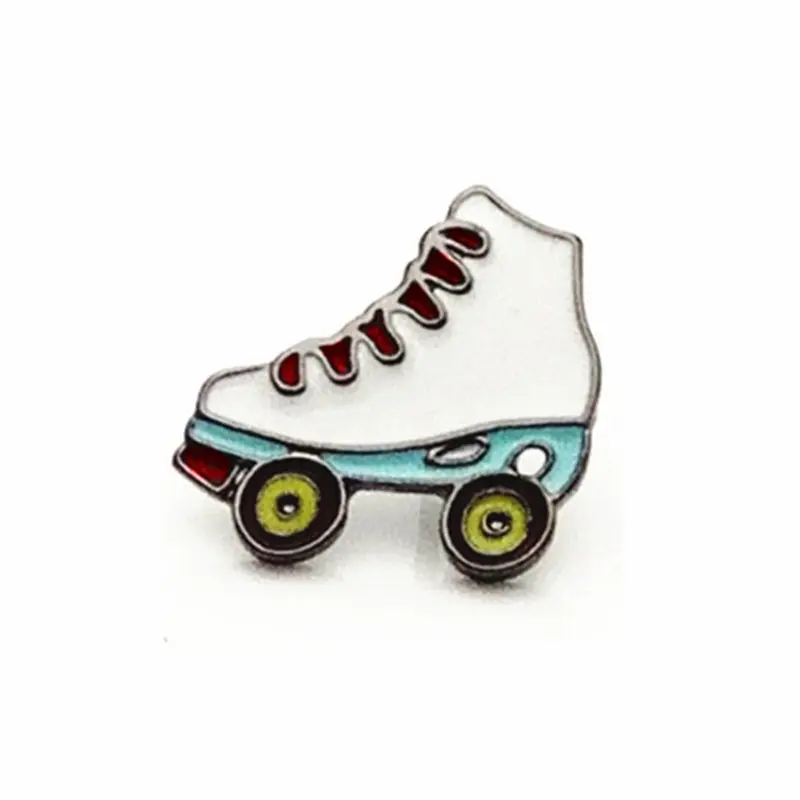 Roller skates Милый мультфильм формы Украшенные значки коньки обувь для катания на коньках маленький щенок котенок животное капельная серия значок декоративные эмалированные значки - Цвет: Roller skates