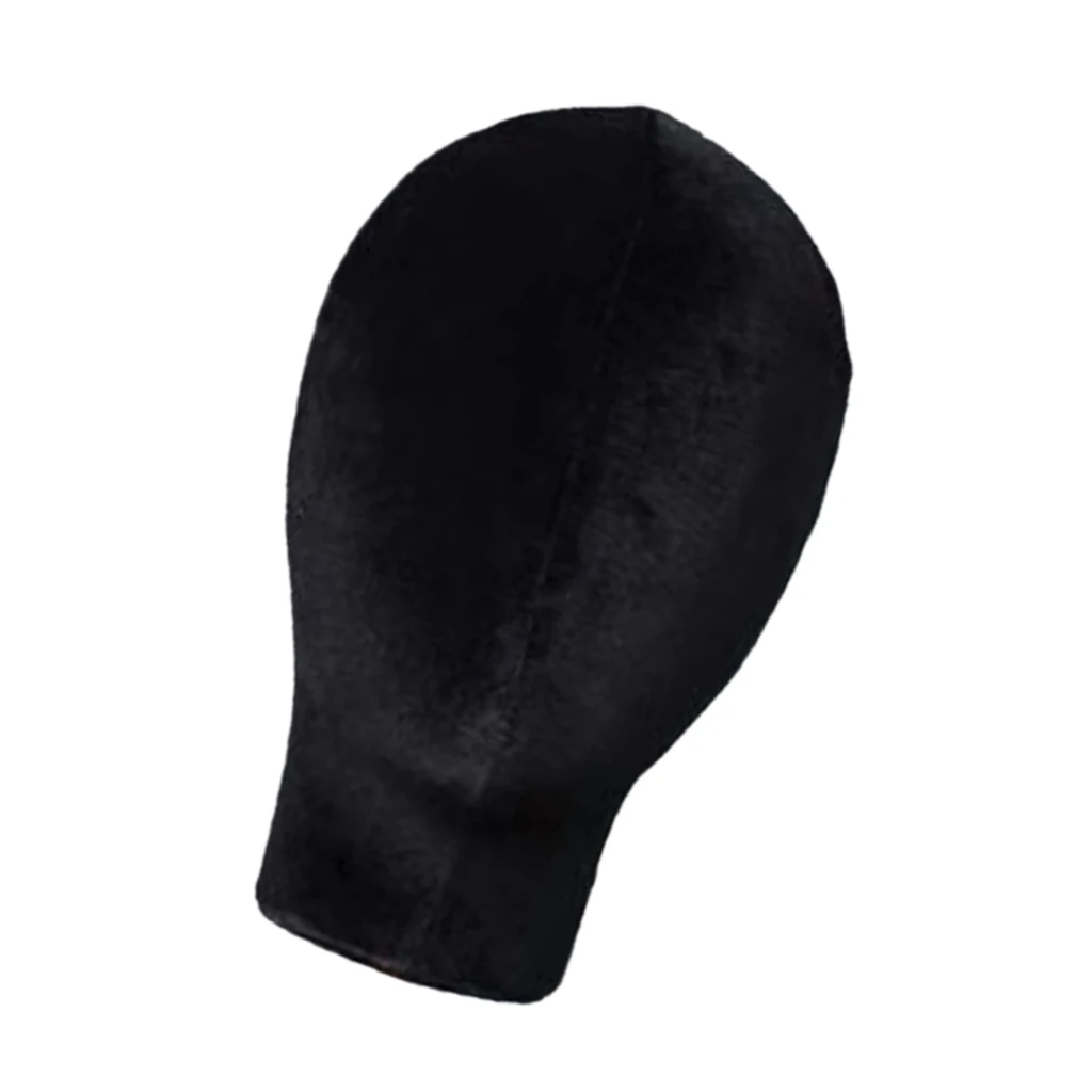 Velvet Head for Wigs Hats Glasses Dispaly Head Mannequin Head Base with mounting hole easy to fit with the most clamp