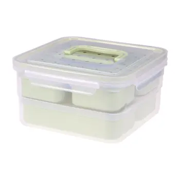 

6pcs Food Storage Containers with Lids Leak Proof Easy Snap Lock and BPA Free Plastic Container Lunch Box Set for Kitchen Use(Gr