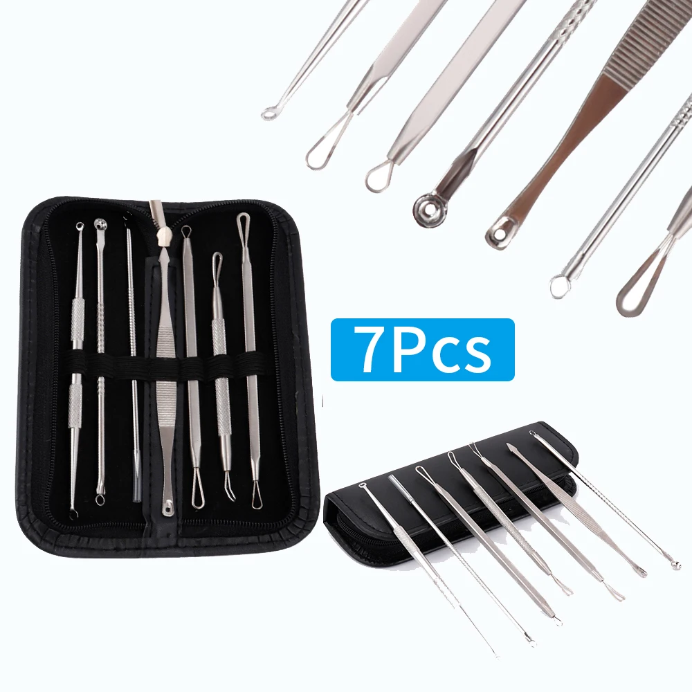 7 шт./компл. Лидер продаж Премиум угорь комедонов, прыщей, инструмент для удаления прыщей, инструмент для удаления черных точек прыщей иглы Набор по уходу за кожей