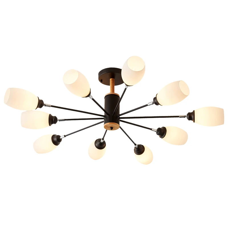

Nordic Ceiling Lamp Modern Minimalist Wrought Iron Living Room Lamp Creative Study Bedroom Lamp Personality Dining Room Lamp