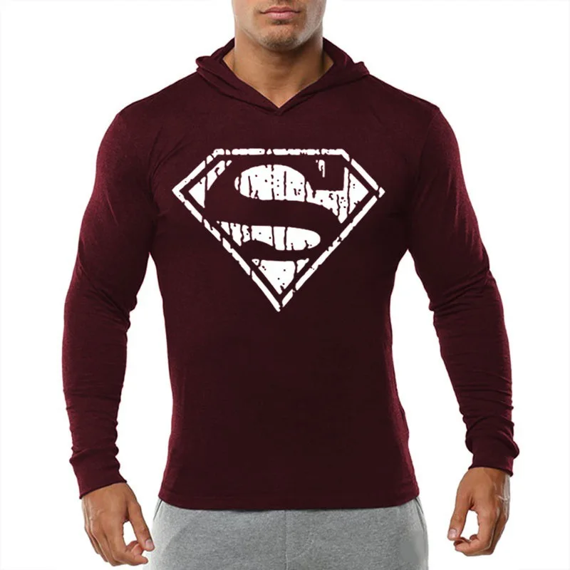 

New Spring autumn Bodybuilding sweatshirts Long Sleeve hoodies men Cotton Sportwear Fitness Pullover tracksuit clothing