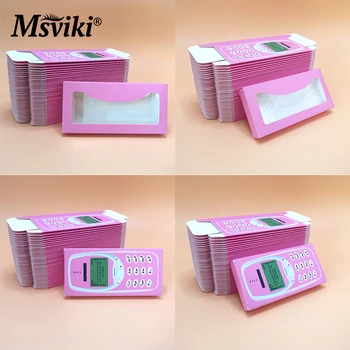 

2020 New Style Cute Mobile Phone Eyelashes Case Packaging Lashes Boxes for False Eyelashes Empty Eyelash Box Container Bulk