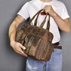 Crazy Horse Leather Fashion Business Briefcase Messenger Bag Male Design Travel Laptop Document Case Tote Portfolio Bag 061 ► Photo 2/6