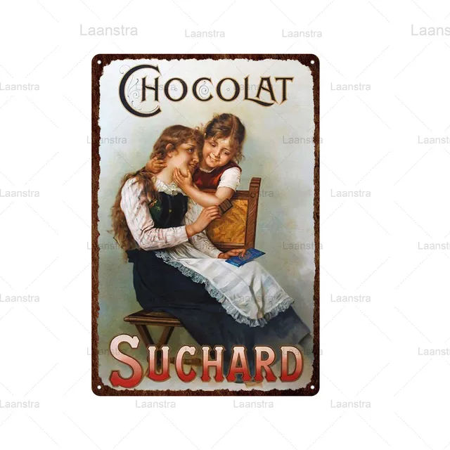 Tin Signs Chocolate & Coffee Vintage Poster Metal Dessert Sign Wall Art Decor For Chocolate Shop Cafe BBQ Bar Pub Iron Plate 7