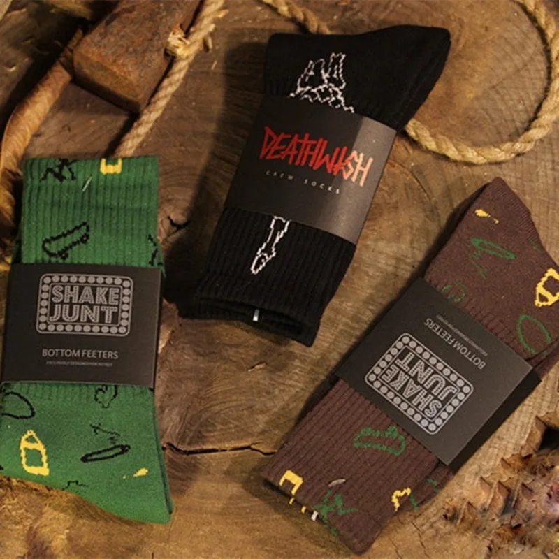 В западном стиле с буквенным принтом Бейкер печать носки до щиколотки сжатия