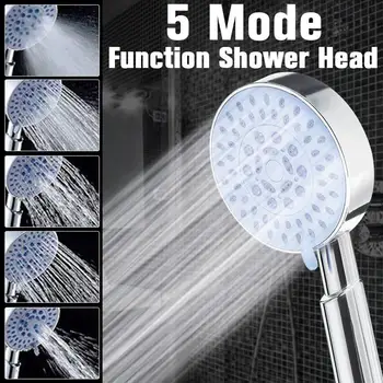 

5 Gear Adjustment Shower Head Bathroom Rain Shower With Shower Hose Lightweight Rain Washing Double/Single-row Pulse Mode 3/1PCS