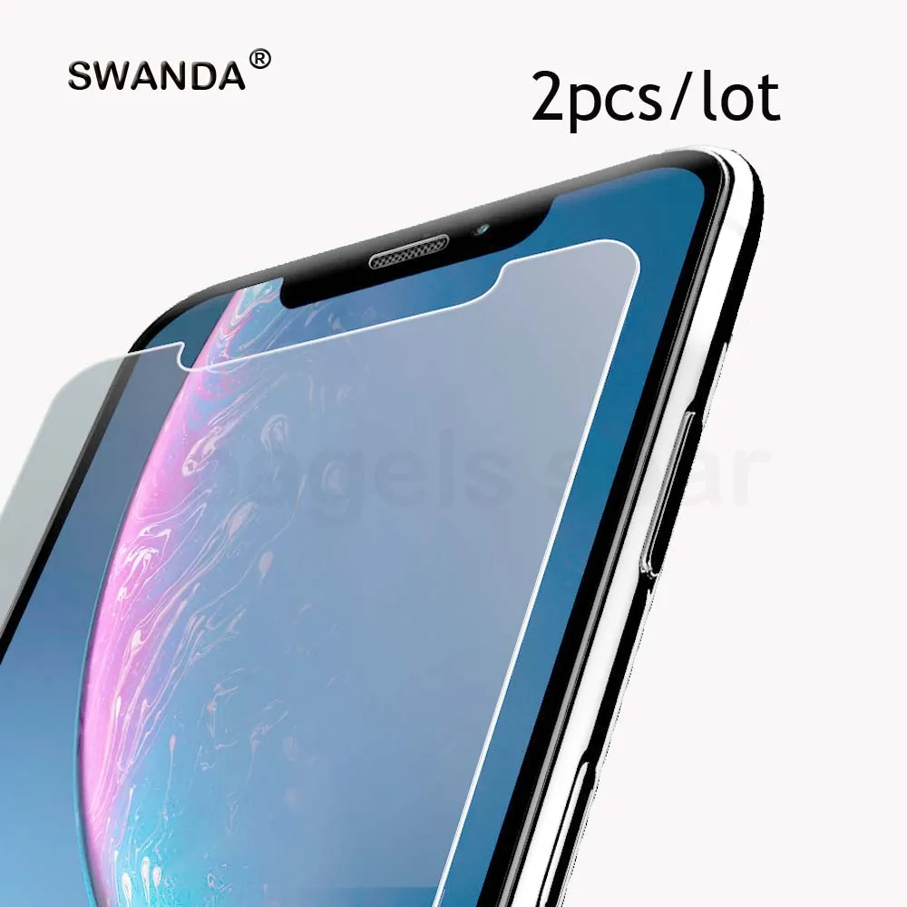 

2PCS Screen Protector for iPhone 11 11pro 11pro max X XR XS 8 7 6 SE 5S protective flim on iphone 6 7 8 plus HD tempered glass