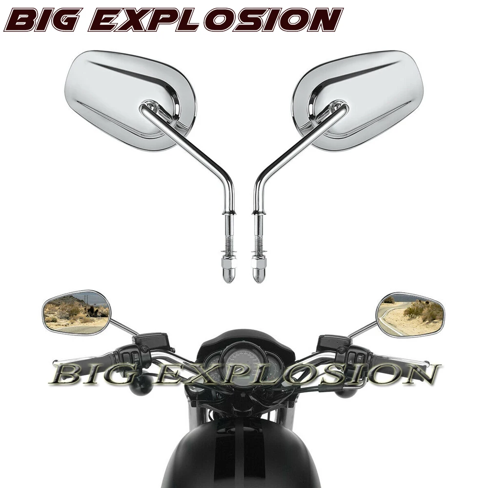 Мотоциклетные зеркала заднего вида Softail прозрачные и прочные для Harley Dyna Electra Glide Fatboy Iron 883 I Plan Sportster 883 1200