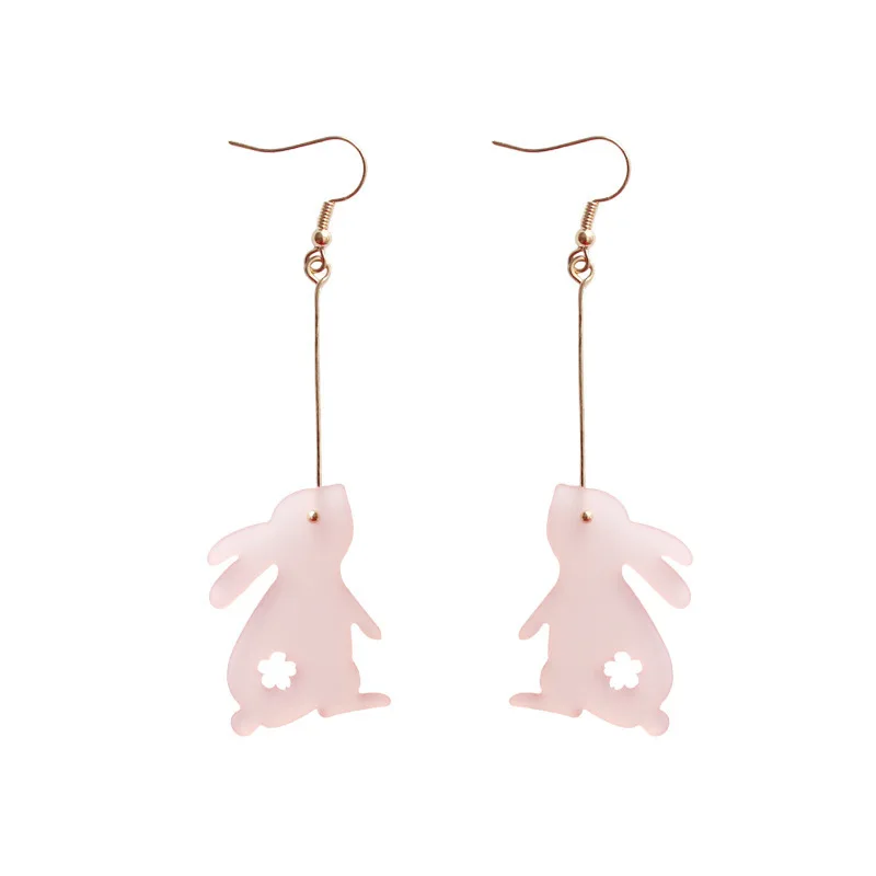 Cute Exquisite Acrylic Dinosaur Animals Drop Earrings Rabbit Octopus Punk Cartoon Long Earrings For Women Girls