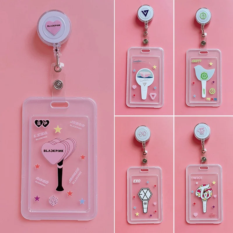 Набор карт Kpop Blackpink GOT7 EXO TWICE SEVENTEEN Star серии Bus Pass, наборы ID карт, студенческий держатель для карт, растягивающийся