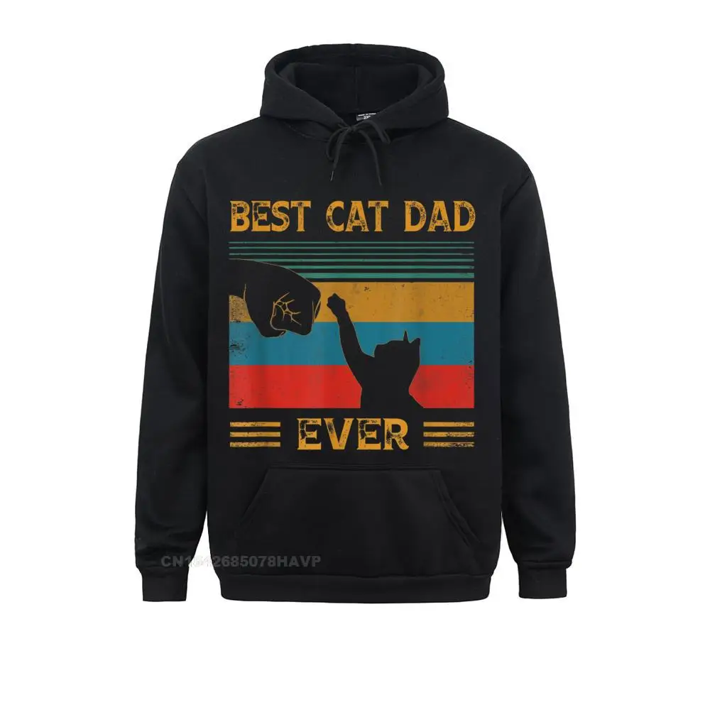 Hoodies Mens Vintage Best Cat Dad Ever Bump Cat Lover Gifts T-Shirt__56 Lovers Day Long Sleeve  Men Sweatshirts Printed On Clothes Fashionable Mens Vintage Best Cat Dad Ever Bump Cat Lover Gifts T-Shirt__56black
