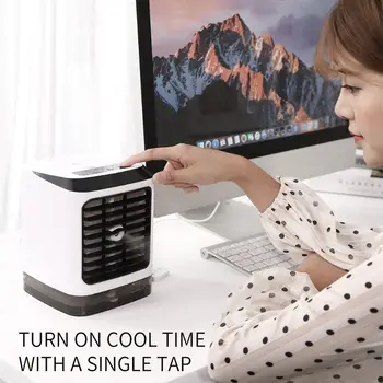 

Mini Air Conditioner Multifunctional Desktop Cooler Humidifier Purifier Mini Fan M2EE