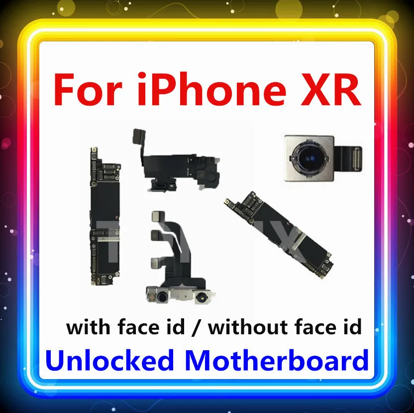 Заводская разблокировка с/без лица ID для iPhone XR материнская плата 64 Гб/128 ГБ/256 ГБ оригинальная замена XR материнская плата задняя камера