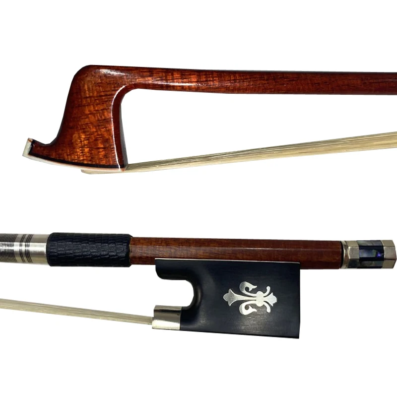 4/4 Size or 3/4 VIOLIN BOW Carbon Fiber core Pernambuco Skin Stick High