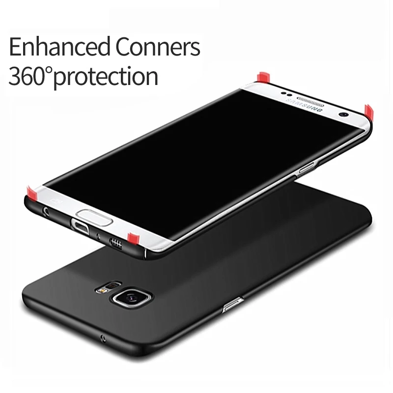 Чехол для Samsung S7 Edge жесткий матовый простой чехол из поликарбоната ультратонкие