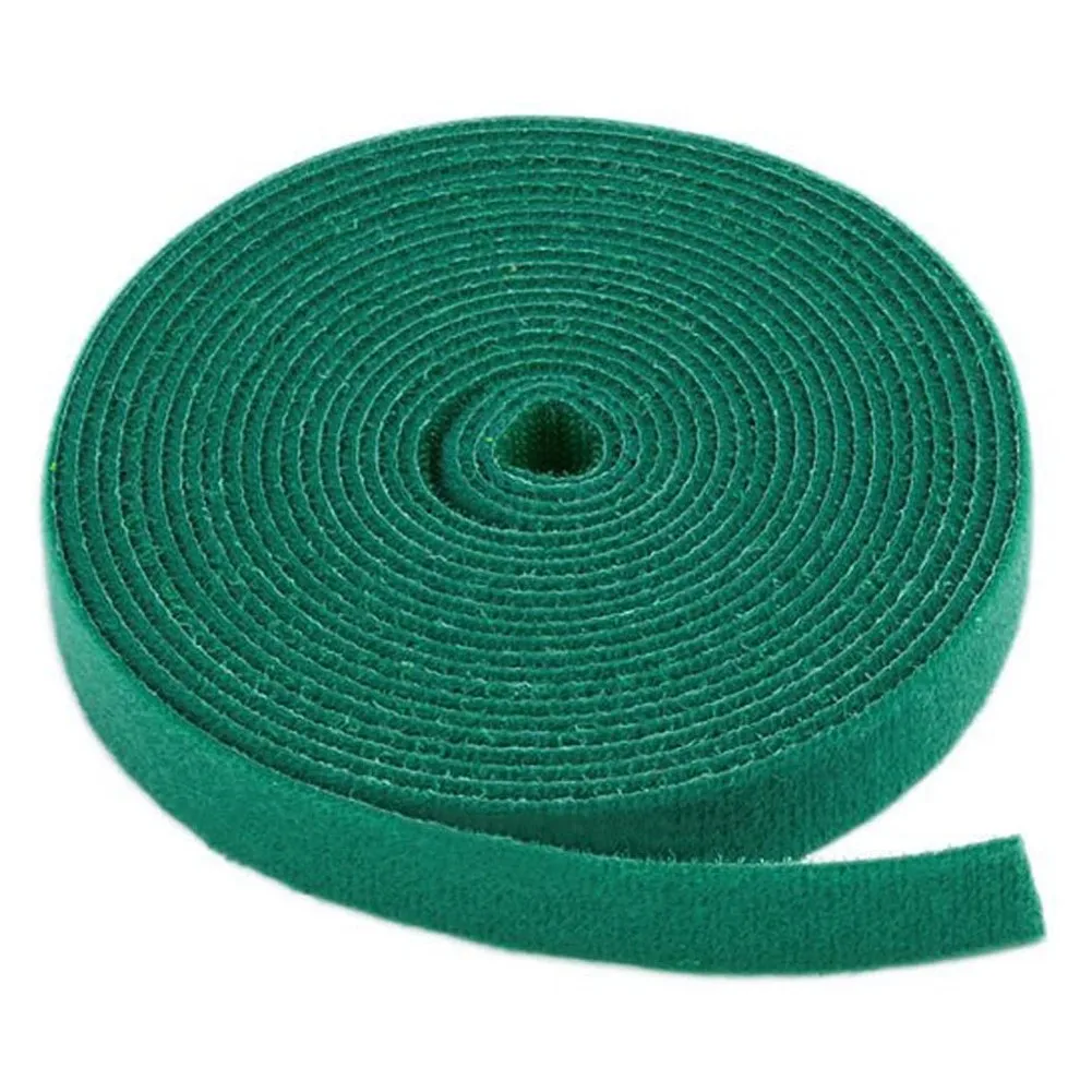 3 Pack Tie Tape Plant Ties Hook & Loop Garden Supports Bamboo Cane Wrap Support Green Tie Headphones Line USB Cable Organizer