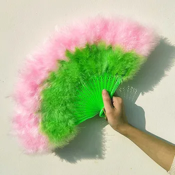 

White dance feather fan female fan princess fan Chinese ceiling fan feather fan decoration free shipping