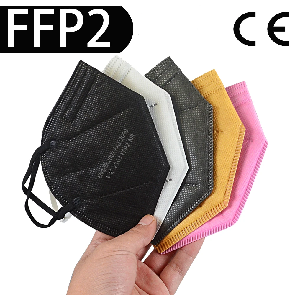 Máscara ffp2 mascarillas 6 camadas de proteção mascarillas fpp2 máscara ffp2mask kn95 mascherine 98% filtro máscara facial máscara preta cinza