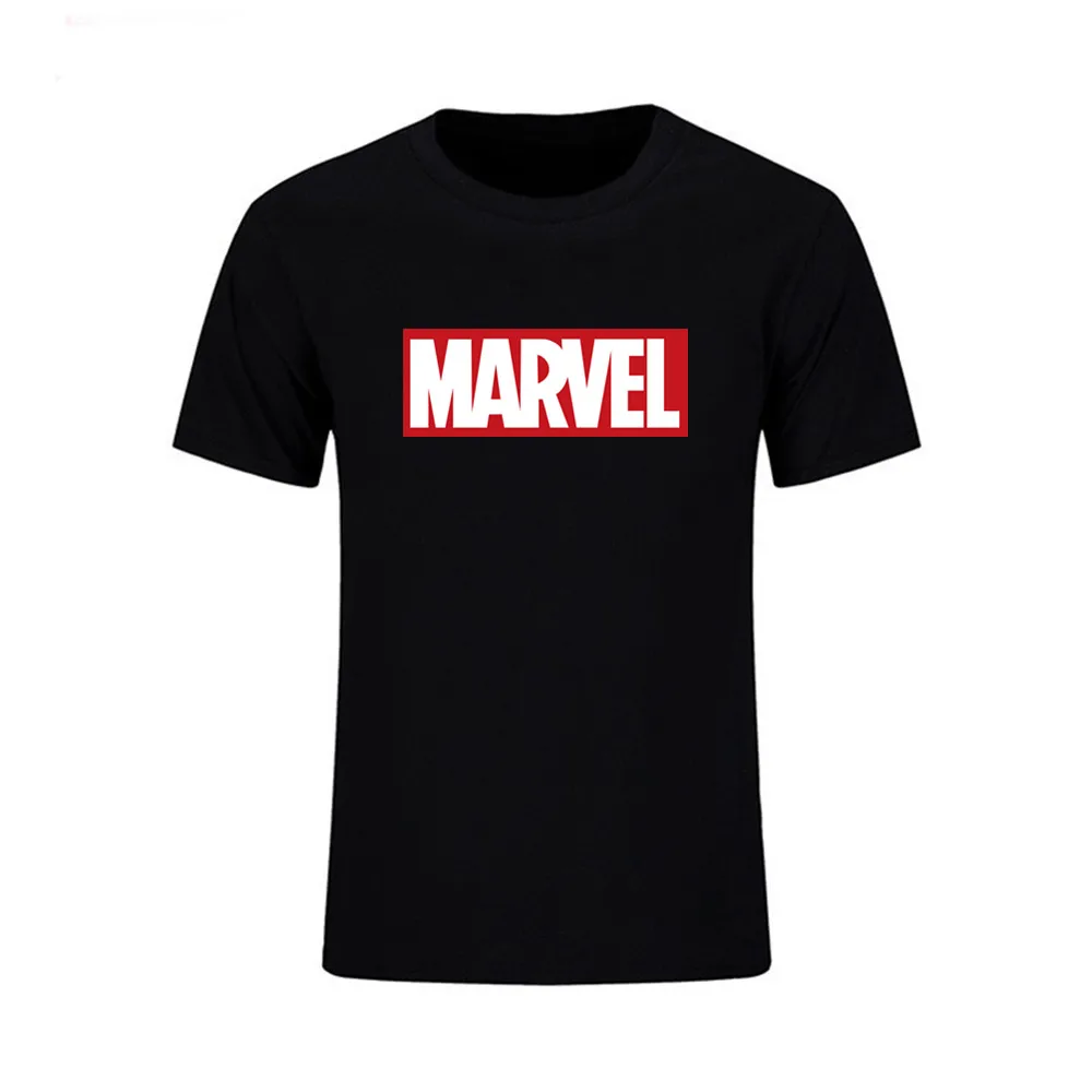 Футболка с принтом значка MARVEL модная новинка футболка в подарок летняя хлопковая
