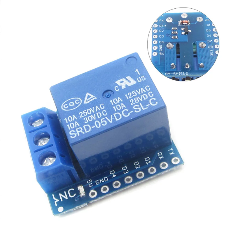 10 шт. ESP8266 1 канал реле Щит V2 для WeMos D1 Мини ESP8266 макетная плата реле WiFi модуль для Arduino