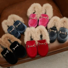 Winter Kids Fur Shoes Children Princess Flats Baby Girls Black Brand Shoes Soft Dress Shoes Fashion Loafers Warm Moccasin New