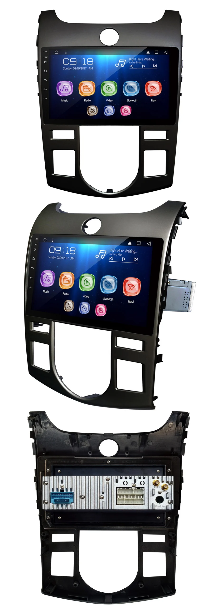 Perfect Allways 10.1" IPS Screen Android 9.0 Octa-core Ram 2GB Rom 32GB Car Multimedia for Kia Forte 2010- Auto Air Condition 0