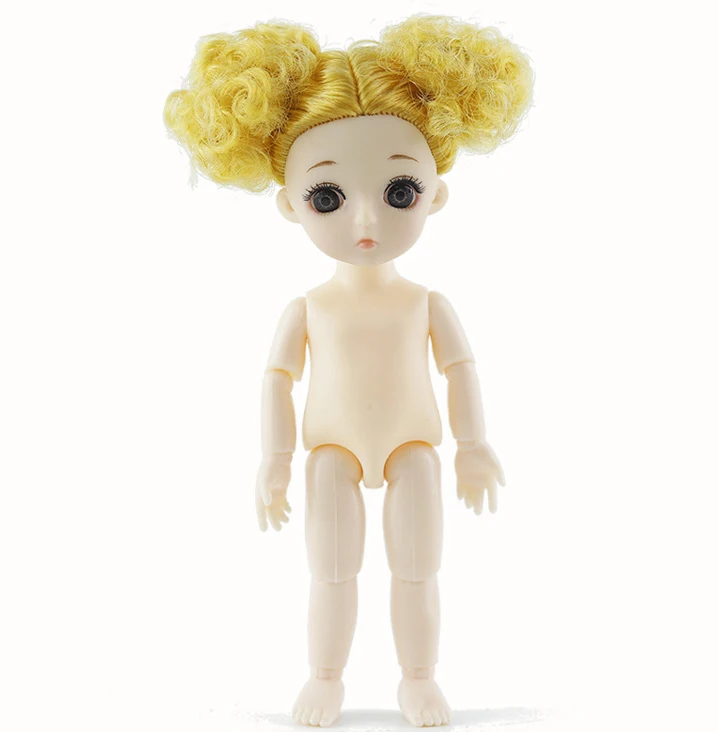 r 13 подвижных шарнирных 16 см 1/8 куклы мини BJD Детская кукла розовый желтый серебряный волосы обнаженные женщины тела модные куклы игрушки для девочек подарок - Цвет: r