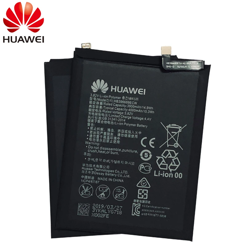 Оригинальная сменная батарея для телефона huawei mate 9 mate 9 Pro Honor 8C Y9 версия HB396689ECW аккумуляторная батарея 4000 мАч