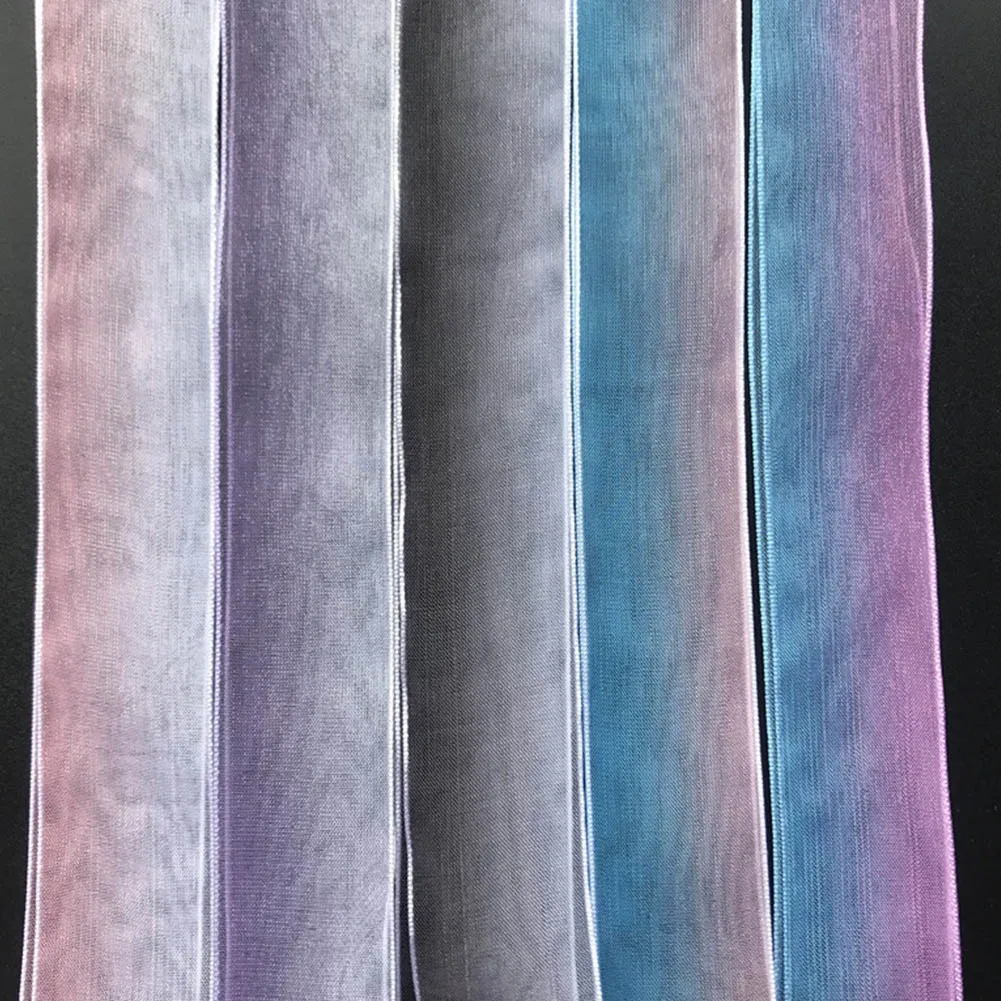 Shoelaces 2.5cm Widen Chiffon Organza Gradient Color 70/80/90/100 cm Length Bowknot Sneaker Sport White Shoes Accessories