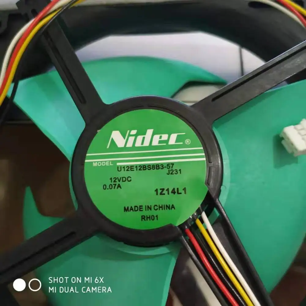 Шасси-вентилятор Nidec U12E12BS8F3-57 J232 12v0. 07A 125*125*35 мм Водонепроницаемый бесшумный охлаждающий вентилятор