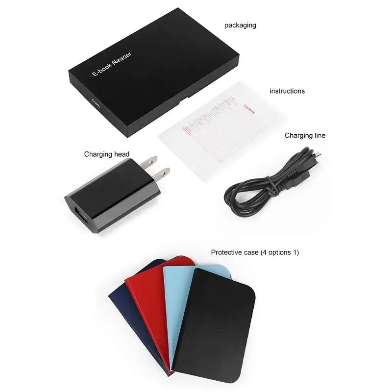 VODOOL BK6025 из устройства для чтения электронных книг 6-дюймовая мини-E-Ink Дисплей чтения электронных книг 800x600 пикселей Многофункциональный E-считывания кодов w/спереди светильник для взрослых