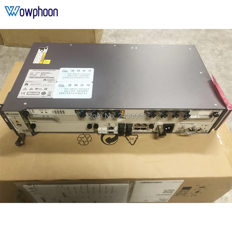 huawei 19 дюймов мини MA5608T GPON OLT+ 1* MCUD+ 1* MPWD+ 1* GPBD 8 порт B+ C++, 1G, AC терминал de linha оптика